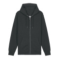 Stanley/Stella Cultivator 2.0 худи унисекс на молнии, 350 г/м², тёмно-серый (Dark Heather Grey)