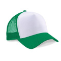 Beechfield B640 бейсболка с сеткой, зелёный (Pure Green) / белый
