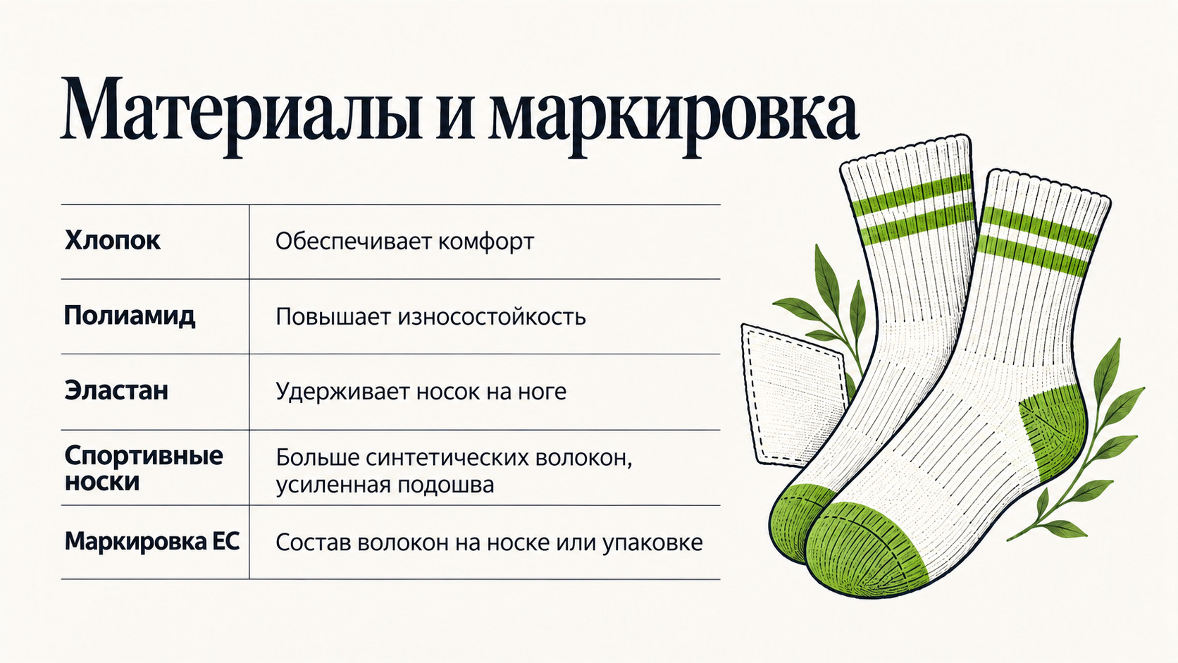 Материал и маркировка: на что обратить внимание — обзорная схема