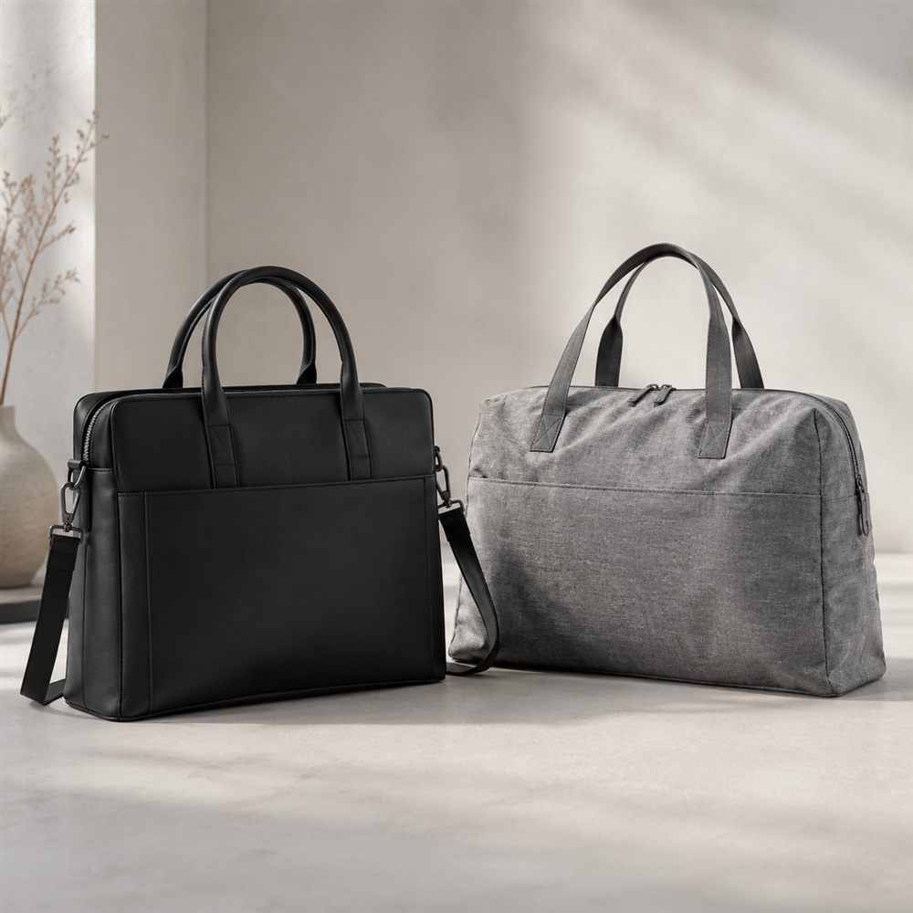 Sac de bureau noir et sac week-end gris – illustration