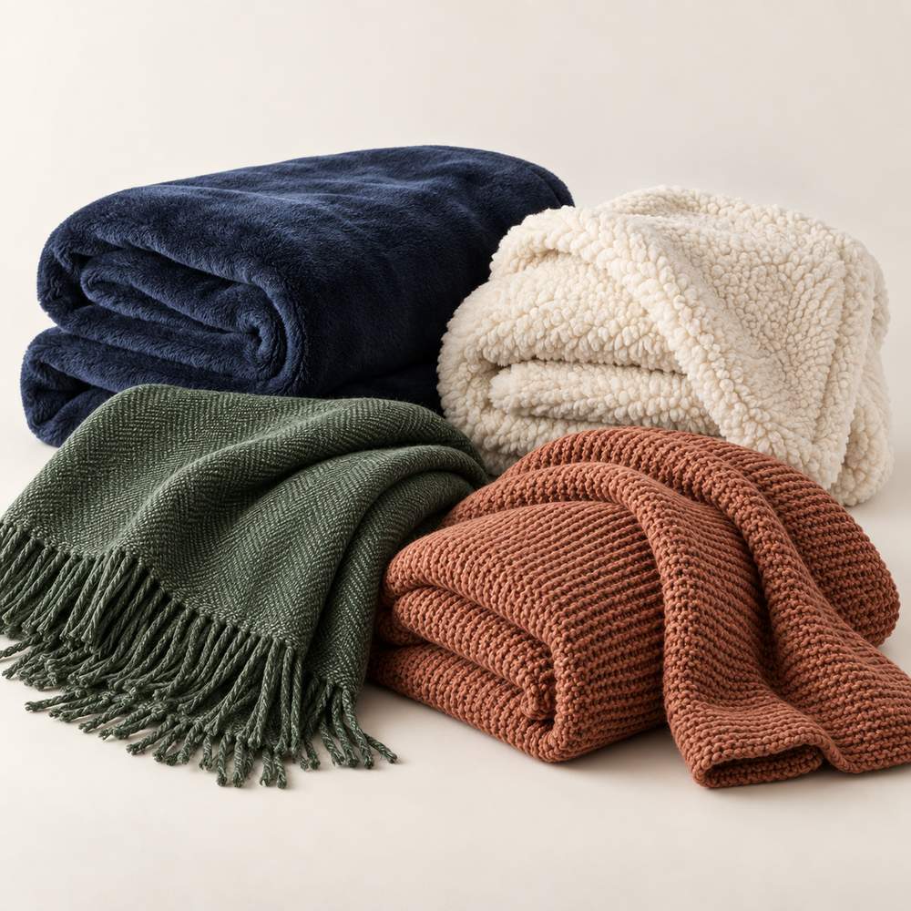 Blankets with logo for companies Branded fleece, sherpa and knitted blankets