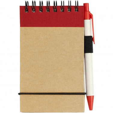 : Zuse anteckningsbok med kulspetspenna, röd