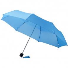 21,5" Ida 3-sektions paraply, ljusblå