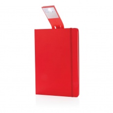 A5 anteckningsbok & LED bokmärke, röd