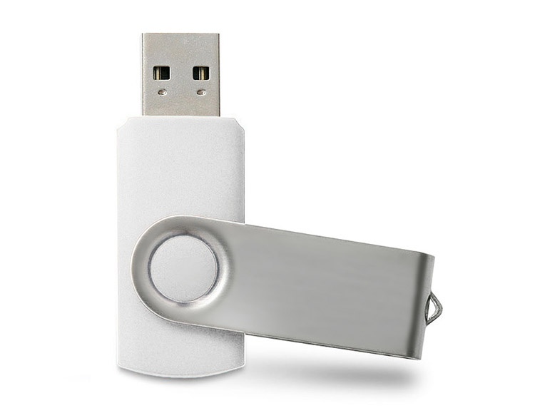: USB mälupulk Twister, 8 GB, valge