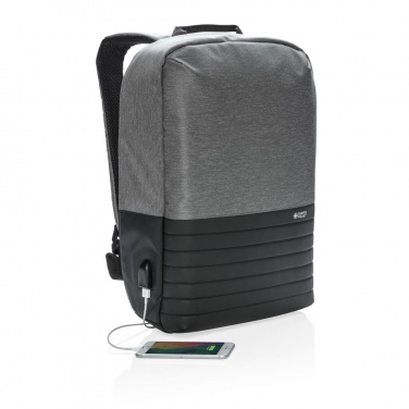 : Swiss Peak RFID anti-fickjuv 15" laptopryggsäck, grå