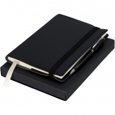 Anteckningsbok med penna, presentset, svart