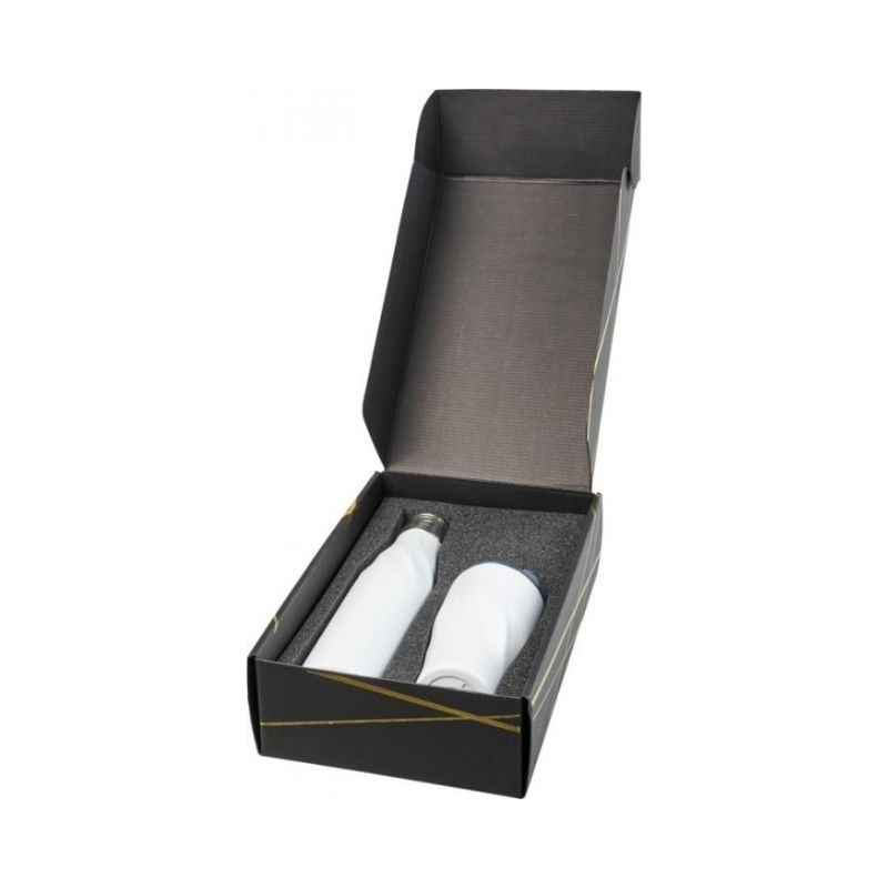 : Hugo presentförpackning med vakuumisolering i koppar, vit