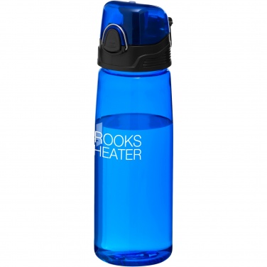 Capri sportflaska i Tritan™, 700 ml med logotyp, Genomskinlig blå – detaljvy 5