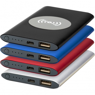 Juice 4000 mAh powerbank med trådlös laddning, silver – detaljvy 9
