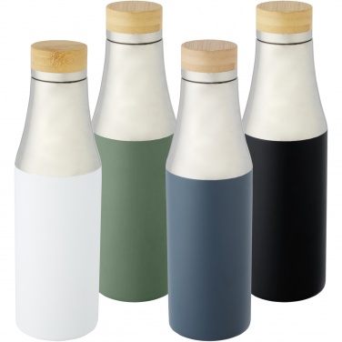 Hulan 540 ml flaska i rostfritt stål med kopparvakuumisolering och bambulock, Vit – detaljvy 10