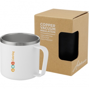 Nordre 350 ml mugg med kopparvakuumisolering med logotyp, Vit – detaljvy 6