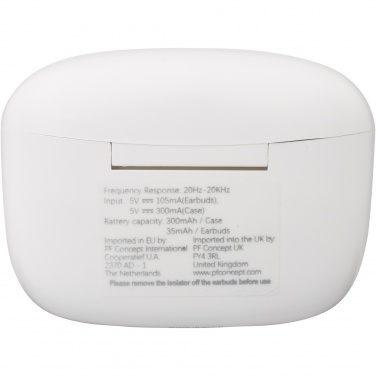 Logotrade presentreklam bild: Essos 2.0 True Wireless automatiskt parkopplande öronsnäckor med fodral