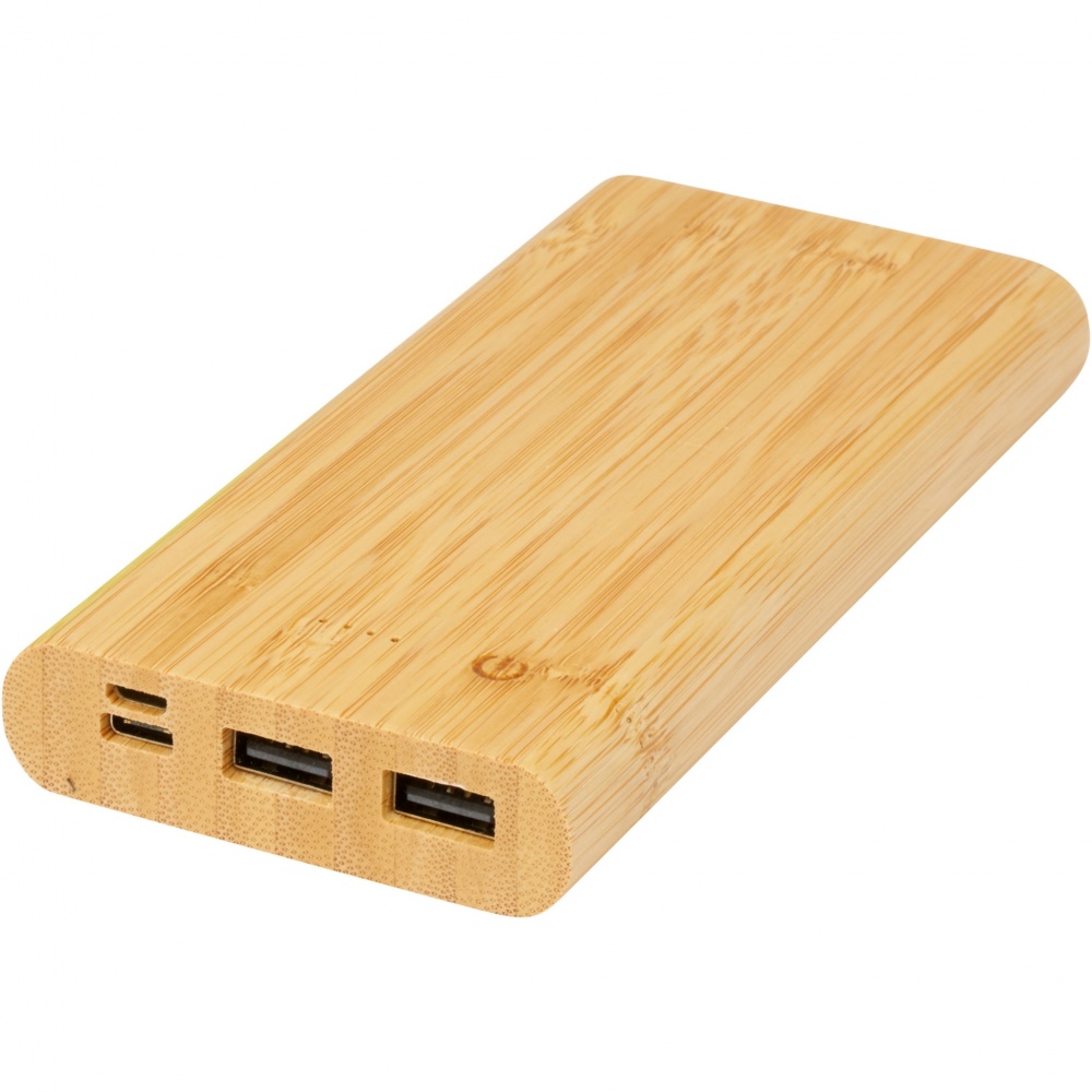 Logotrade kampanjprodukter bild: Tulda 10,000 mAh powerbank i bambu
