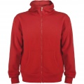 Montblanc unisex hoodie med hellång dragkedja, Röd