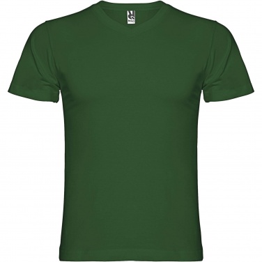 Samoyedo kortärmad v-ringad T-shirt för herr, Flask grön, S, färgvariant