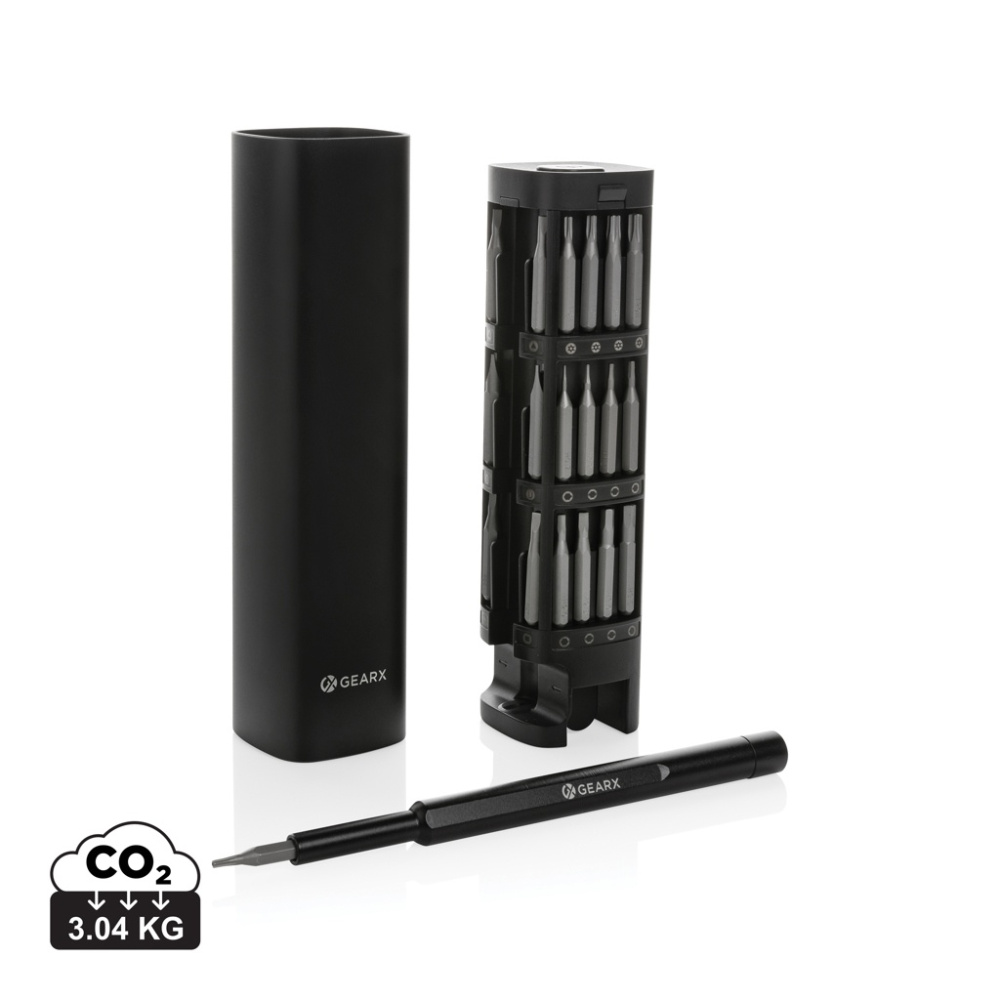 Gear X skruvmejsel-set 46 delar, RCS återvunnen aluminium, svart, produktbild (1)