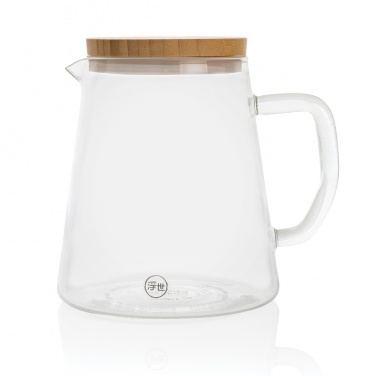 Ukiyo karaff i borosilikatglas med bambulock 1.2L, detaljvy (2)