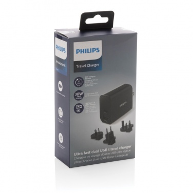 Logotrade profilprodukter bild: Philips 30W ultrasnabb PD reseladdare
