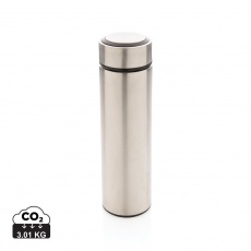 Vakuumflaska i stainless steel med lock i borstad metall