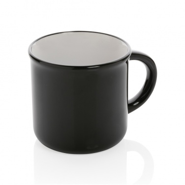 Vintage keramikmugg, 280 ml, svart – detaljvy 2