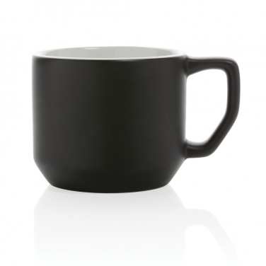 Modern keramikmugg, 350 ml, svart – detaljvy 3