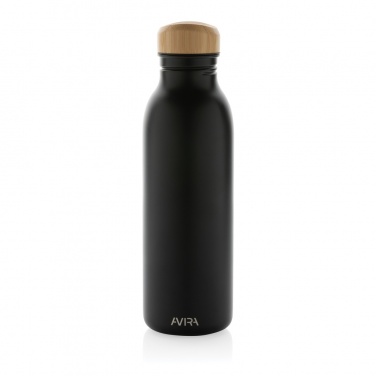 Avira Alcor RCS enkelväggig vattenflaska i återvunnet stål 600 ml, svart – detaljvy 3