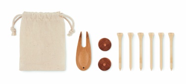 Logotrade reklamprodukter bild: Golftillbehörsset i påse