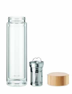 Dubbelväggig glasflaska Berlin 400 ml – detaljvy 2