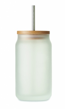 Logotrade reklamprodukter bild: Glas med lock 400ml