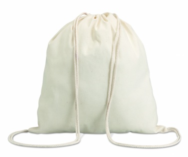 Bomull 100 gsm drawstring bag, Beige, färgvariant