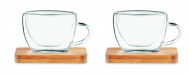 Set med 2 dubbelväggiga espressoglas BELIZE – detaljvy 3