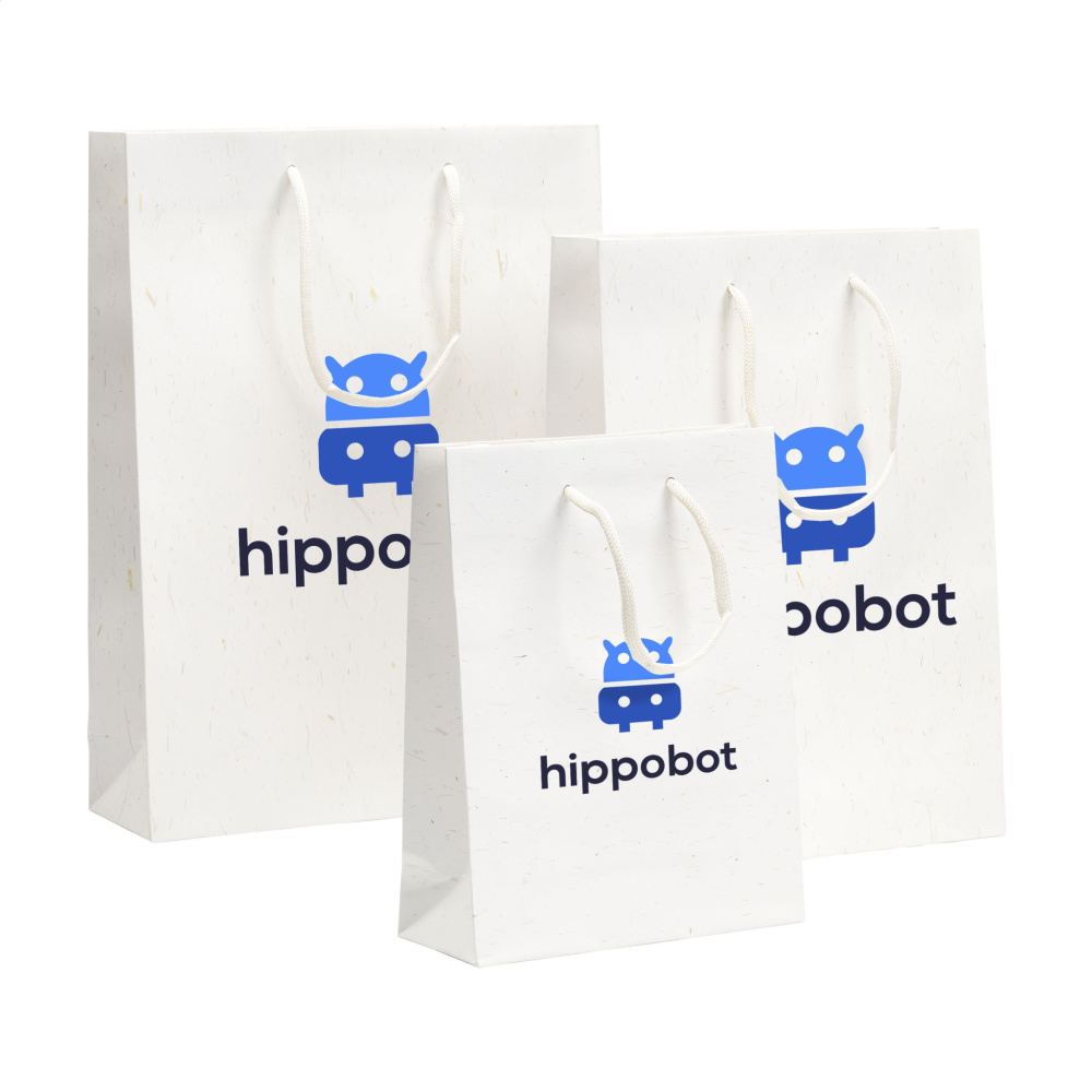 Logotrade presentreklam bild: Leaf It Bag återvunnen med halmfibrer (180 g/m²) L