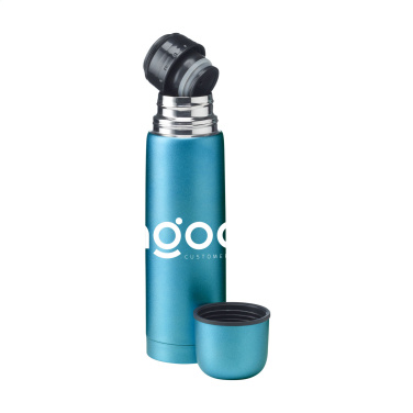Frosted Bottle RCS Recycled Steel 500 ml termoflaska, blå – detaljvy 5