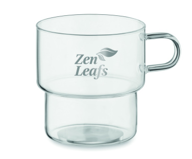 BOROMUG mugg i borosilikatglas 300 ml med logotyp – detaljvy 5