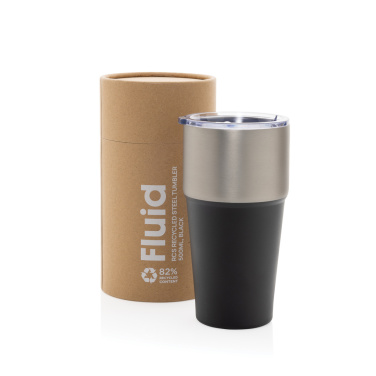 Fluid termosmugg i RCS-certifierat återvunnet stål 500 ml, svart – detaljvy 11