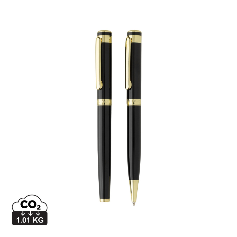 Swiss Peak Luca RCS pennset deluxe i återvunnen mässing, svart, produktbild