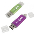 OTG USB-minne i metall och plast, flerfärgad