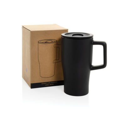 Luxe Quencher keramikmugg med lock, 490 ml, svart – detaljvy 11