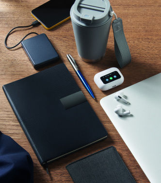 Logotrade presentreklam bild: A5 anteckningsbok i mjuk PU