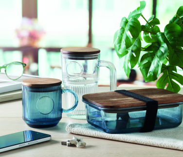 Logotrade profilprodukter bild: Ribbad glasmugg 300ml