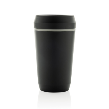 Topl To Go-mugg av återvunnen plast med patenterat 360°-lock, 354 ml, grå – detaljvy 4