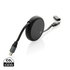 Terra RCS återvunnen aluminium 240W utdragbar 2-i-1 kabel