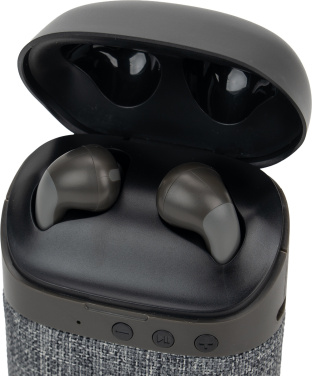 Logotrade kampanjprodukter bild: Bluetooth-högtalare HF01 med inbyggda hörlurar 2 i 1