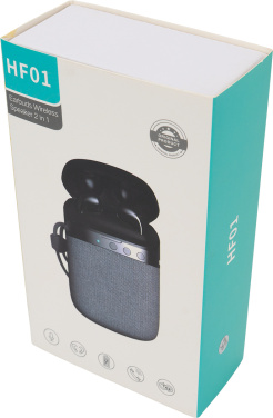 Logotrade kampanjprodukter bild: Bluetooth-högtalare HF01 med inbyggda hörlurar 2 i 1