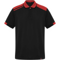 Samurai 160 g/m2 antibakteriell kortärmad unisex-pikétröja , Svart / Röd