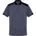 Samurai 160 g/m2 antibakteriell kortärmad unisex-pikétröja , Bly / Svart