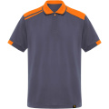 Samurai 160 g/m2 antibakteriell kortärmad unisex-pikétröja , Bly / Orange