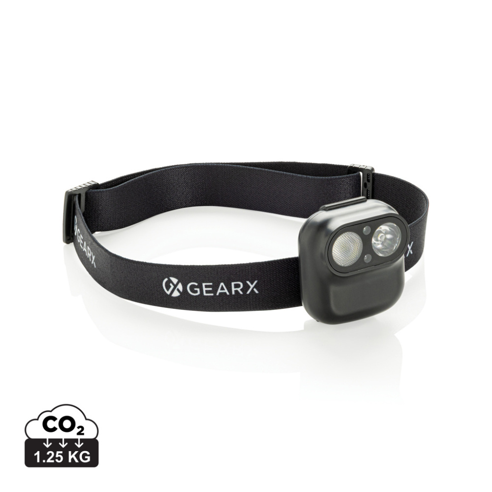 Logotrade reklamprodukter bild: Gear X pannlampa med rörelsesensor, RCS rplast