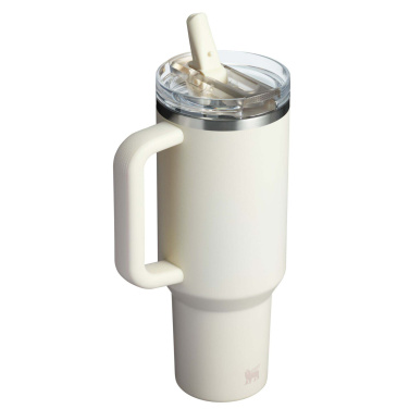 Logotrade reklamprodukter bild: Stanley Quencher® ProTour 1180 ml isolerad mugg i återvunnet rostfritt stål med flip-sugrör 